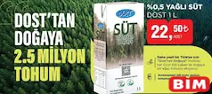 DOST %0,5 YAĞLI SÜT 1 L fiyat ve kampanya bilgisi